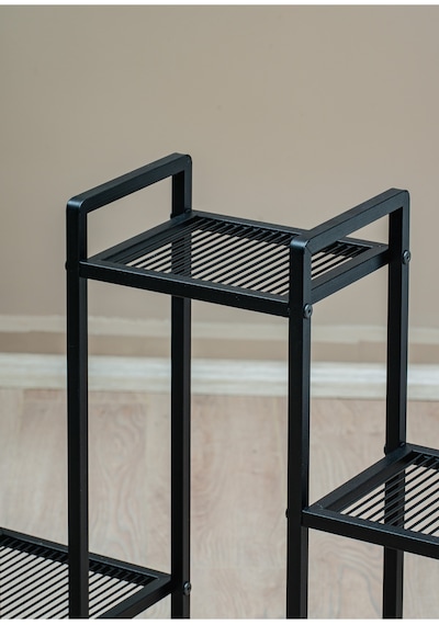 Uykula Modern Metal 6 Raflı Bitki Standı Dekoratif Saksılık Raf, Balkon & Salon Çiçeklik Standı