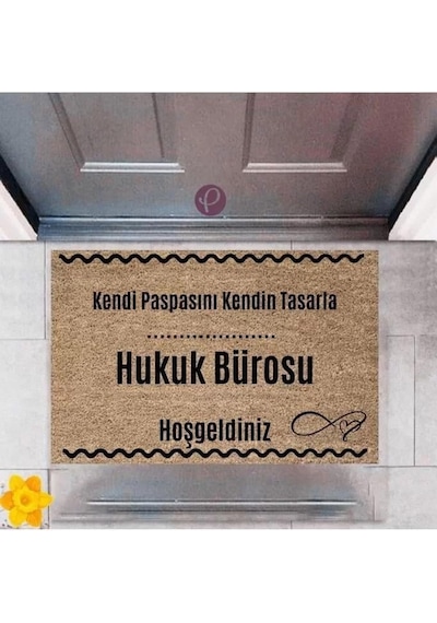 Kapı Önü Paspası Dekoratif Dijital Baskı Hukuk Bürosu P-2547 Renkli