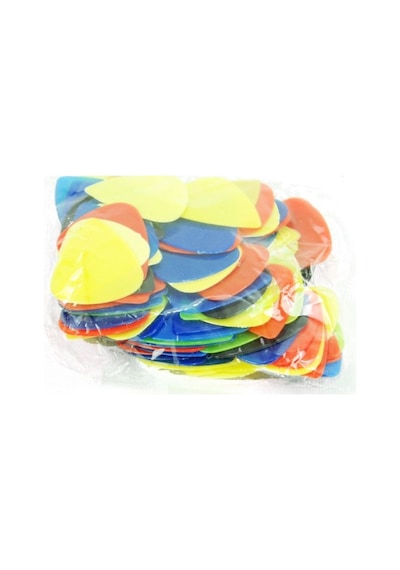 100 Adet Lice Renkli Pvc Gitar Penası-100 Adet
