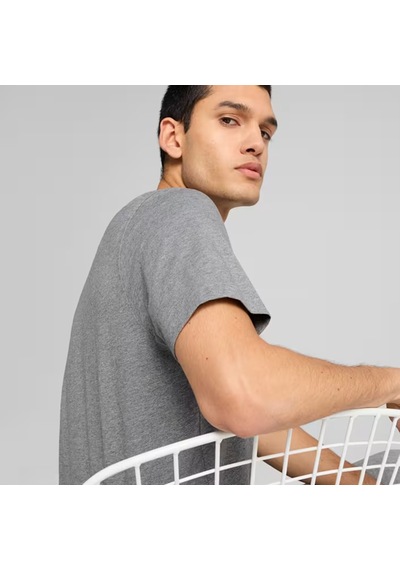 Puma Essential No.1 Erkek Gri Günlük Stil T-shirt 68253203 1638506 Gri