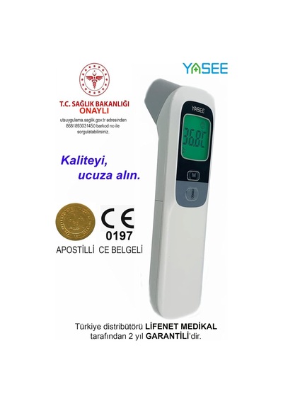Life Net Medikal Temassız Ateş Ölçer Kızılötesi Termometre Vücut Ve Alından Ölçüm Ft-100b