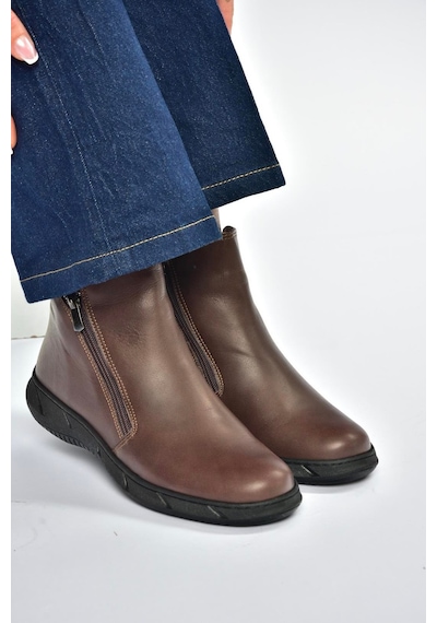Fox Shoes V398577603 Kahverengi Hakiki Deri Kadın Bot Kahverengi-hakiki Deri