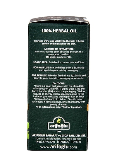 Amla Yağı 10ml 100% Saf Saç Uzaması, Parlaklık Ve Kepeğe Karşı Emblica Officinalis Oleum, Amla