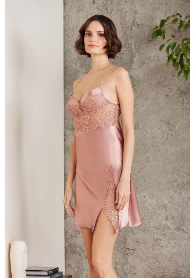 Pierre Cardin 6000 Saten Gecelik Sabahlık Pijama Takım Şort Takım 6'lı Gelin Çeyiz Seti 001