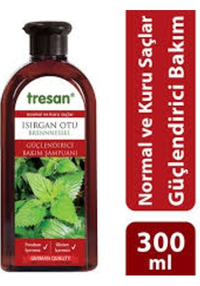 Tresan Isırgan Otu Normal ve Kuru Saçlar için Bakım Şampuanı 300 ML Tresan Isırgan Otu Normal ve Kuru Saçlar için Bakım Şampuanı 300 ML