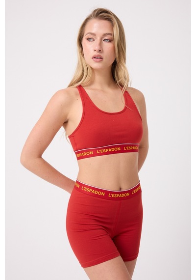 Athleshorts Yüksek Bel Kadın Uzun Boxer Şort-3275 Kırmızı