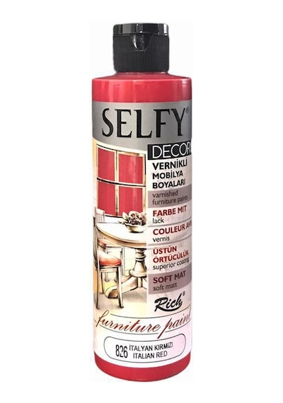 Rich Selfy Decor Vernikli Boya 240Cc - Italyan Kırmızı 826