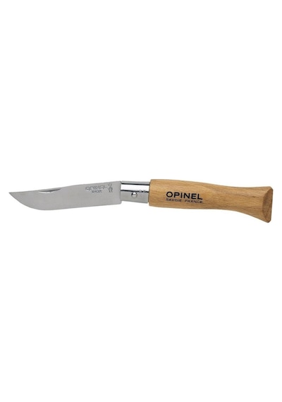 Opinel İnox Kayın Saplı 5 No Kamp Çakı Kahverengi