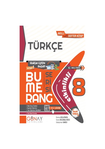 Günay Güncel 8. Sınıf Türkçe Bumerang Etkin Konu Anlatımlı Soru