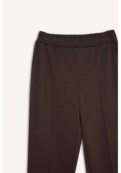 Defacto - Regular Fit Beli Lastikli Eşofman Altı E1954AX25SP Kahve
