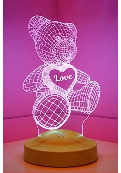 3d Ayı Teddy Hediyesi 3 Boyutlu Led Lamba Diğer