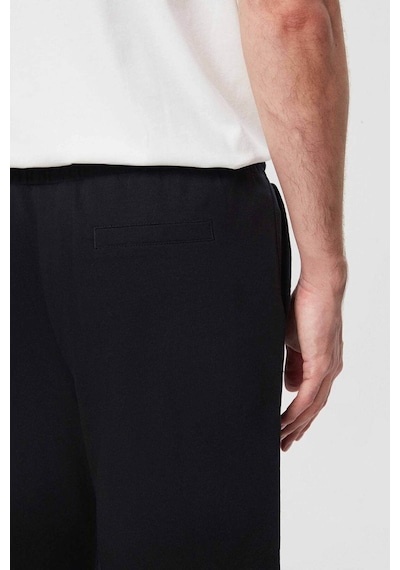 D's Damat Ds Damat Slim Fit Siyah Beli Lastikli Kordon Detaylı Rahat Pamuklu Örme Şort 3HC13ORT21021 Siyah