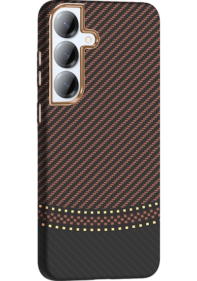 Goocamp Galaxy Uyumlu S25 Plus Kılıf M-safe Şarj Özellikli Karbon Fiber Görünümlü Gros Kapa N/a