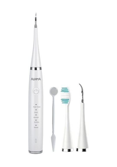 Auhma Amf14 Ultrasonik Diş Temizleme Cihazı Beyaz 42.000 Titreşim/dk 5 Mod Ipx8 Su Geçirmez