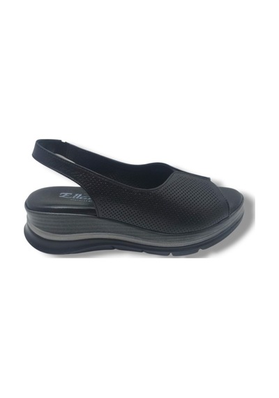 Ellanor S-564-26 Hakiki Deri Anatomik Dolgu Taban Kadın Sandalet Siyah Ellanor S-564-26 Hakiki Deri Anatomik Dolgu Taban Kadın Sandalet Siyah