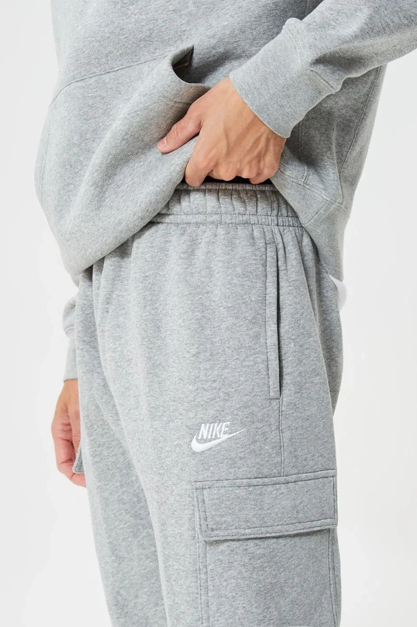 Nike Sportswear Club Fleece Taper Leg Sneaker Length Cargo Pant Erkek Pamuklu Kargo Eşofman Altı Gri Gri