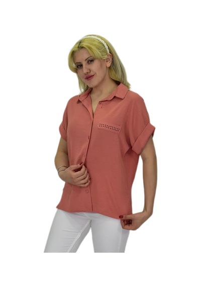 Kadın Ayrobin Kısa Kol Gömlek Bgl-st03695 001