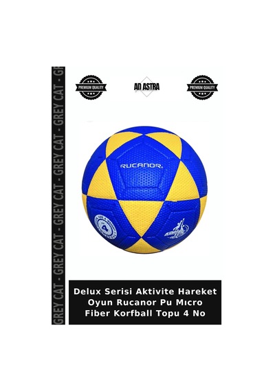 Delux Serisi Aktivite Hareket Oyun Rucanor Pu Mıcro Fiber Korfball Topu 4 No Çok Renkli