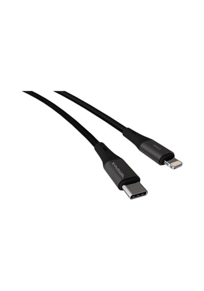 Type C-lightning 27watt Pd Hızlı Şarj Kablosu, Siyah/antrasit Metal 100 Cm