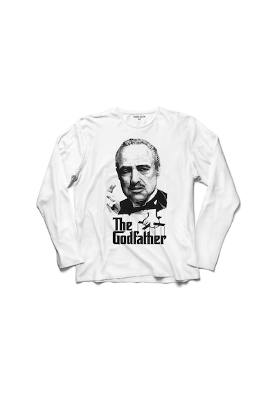 The Godfather Baba Marlon Brando Logo Uzun Kollu Tişört (518430313)