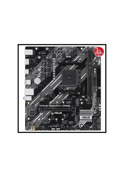 Asus Prıme B550m-k Argb, 2xddr4, 2x M.2, Dp, Hdmı, Am4 Soket Anakart