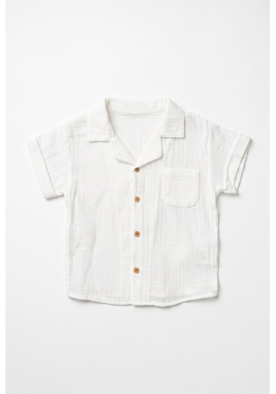 Tiffany Baby & Kids Müslin White Tasarımlı Gömlek Beyaz