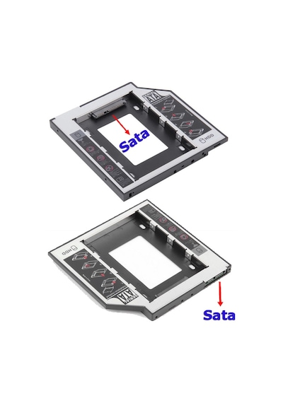 DVD Yuvasına Takılan SSD HDD Kutusu 12.7 MM Caddy Kızak