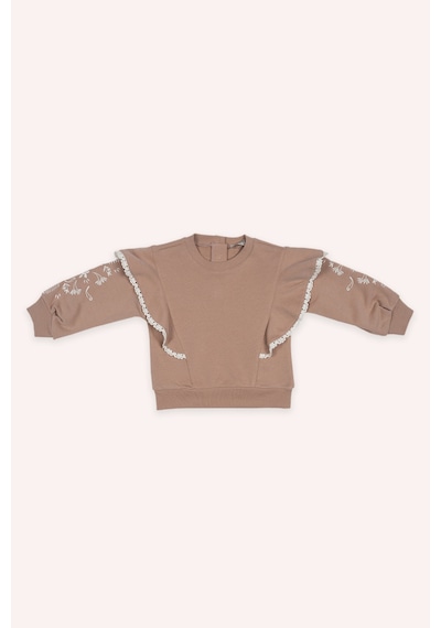Kız Bebek Nakışlı Gül Sweatshirt 14702460 2421GB08040