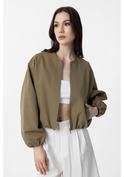 Antioch Crop Kadın Bomber Mont Haki