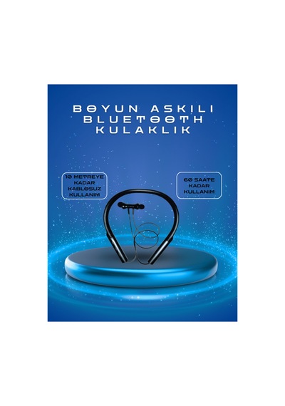 Polygold Pg-100 Type-c Şarjlı Bluetooth Kulaklık Boyun Askılı, Uzun Pil Ömürlü, Mikrofonlu Sarı
