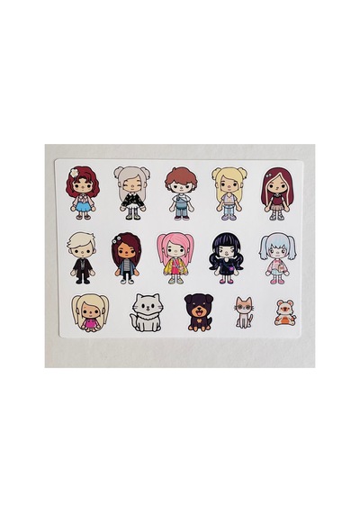 Toca Boca Sticker 4 Lü Diğer
