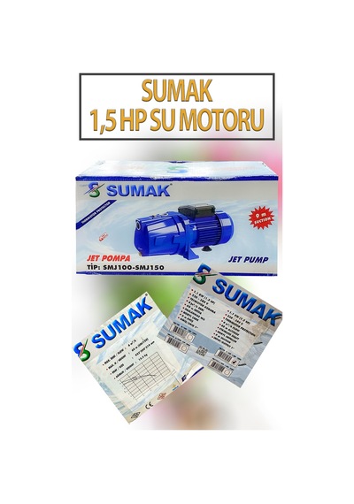 1,1 Kw 1,5 Hp 2820 D/d 5,8 A. Su Motoru 220 V/50 Hz Su Pompası Jet Pompası