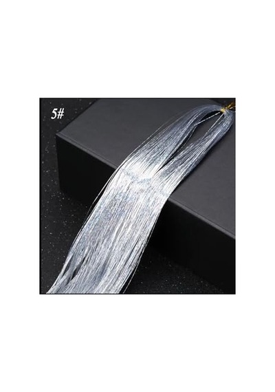 Tinsel Bağlamalı Saç Simi Saç Aksesuarı Gümüş 256