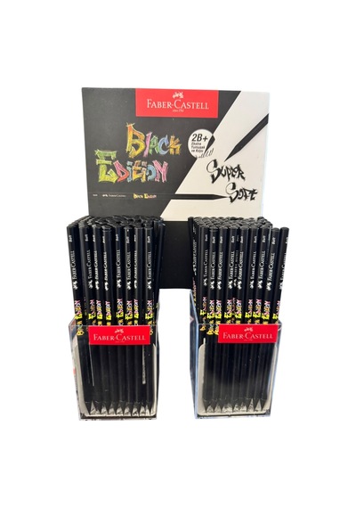 Faber-castell Black Edition Süper Soft 2b+ Kurşun Kalem, 12'li Set, Siyah