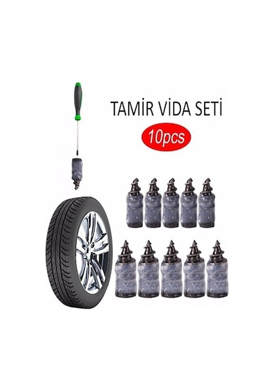 Motosiklet Araba Oto Lastik Tamir Kiti Kauçuk Vida Seti Lastik Ya