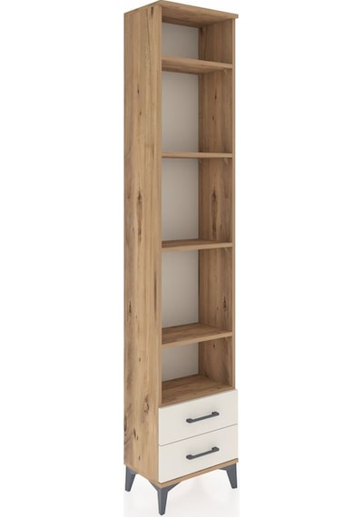 Arges Dolap 5 Raflı 2 Çekmeceli 44x30x221 Çam-aytaşı Çam