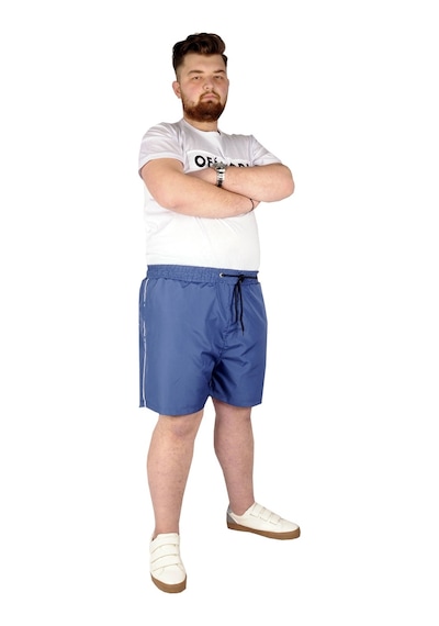 Mode Xl Büyük Beden Deniz Şortu White Line 21451 Indigo 001