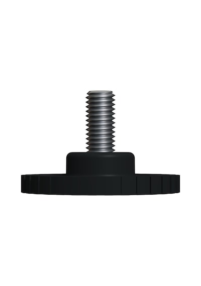Cateksss M8 Yükseklik Ayar Vidası, Vidalı Pabuç Çap: 41 Mm Tırnaklı Siyah - 6 Lı Paket