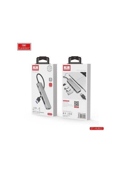 Earldom Hub12 Tak Çalıştır 40cm 4 Adet Usb 2.0 Ve 1 Adet Type M414