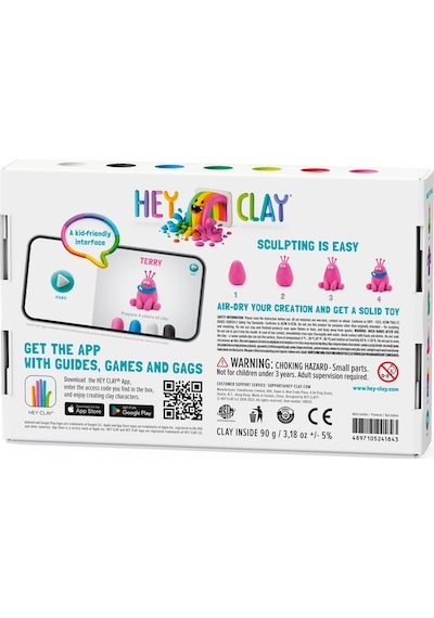 Hey Clay Hava İle Kuruyan Kil 6'lı Kutu - Monsters Cyclops, Terry, Pi