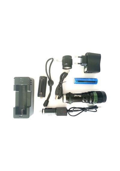 Blackwatton Wt-037-Şarjlı Zoomlu Acil Durum Feneri N11.12802 Siyah