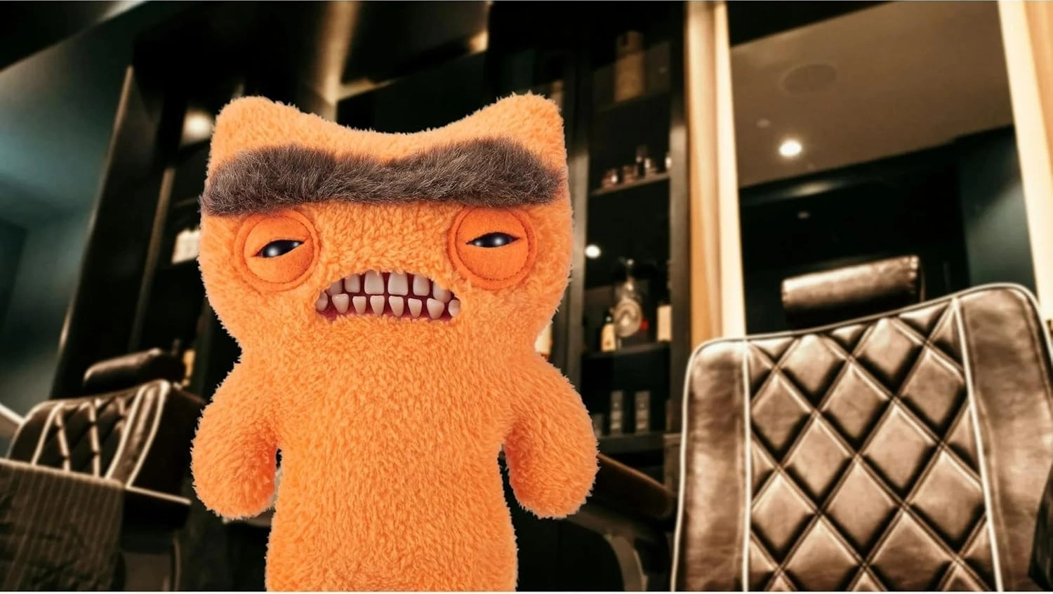 Kıllı Süper Yumuşak Zuru Fuggler Hairy Fuggs Peluş Oyuncak Munch Munch Monobrow Orange 22cm Çok Renkli
