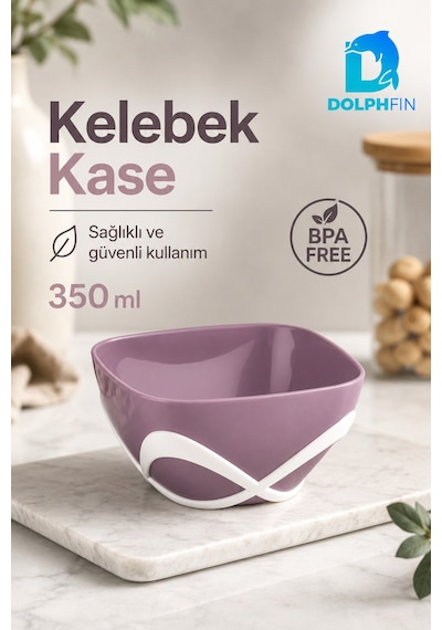 Kelebek Kase 350 Ml Bpa Free Dekoratif Sunum Ve Çerez Kasesi çok renkli