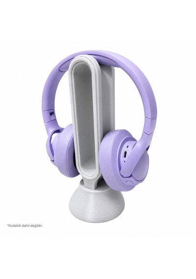 24 Cm Açık Gri 3d Baskı Kulaklık Standı Masaüstü Kulaklık Askılığı Ve Organizer