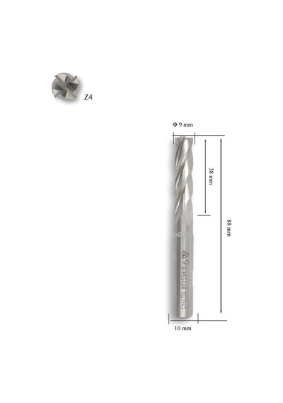 Mte 9 Mm Uzun Parmak Freze Hss-co8 Dın 844/b-n