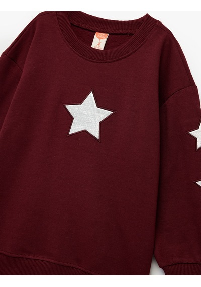 Koton Pamuklu Bisiklet Yaka Şardonlu Pullu Yıldız İşlemeli Sweatshirt Bordo 6wmg10079ak Bordo Koton Pamuklu Bisiklet Yaka Şardonlu Pullu Yıldız İşlemeli Sweatshirt Bordo 6wmg10079ak Bordo