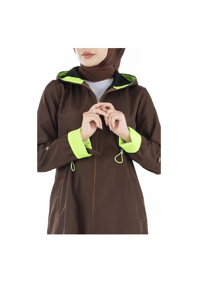 Sevitli Neon Trençkot-kahverengi-2447-kahverengi Kahverengi