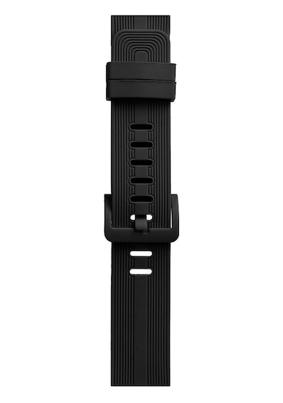 Apple Watch 38mm Uyumlu Kr408 Çizgili Silikon Kordon - Siyah
