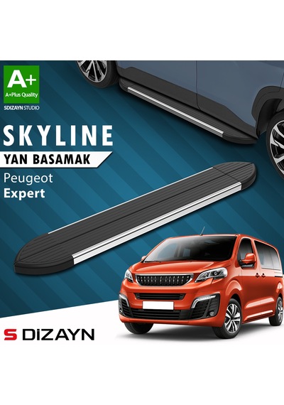 S-dizayn Peugeot Expert 3 Kısa Şase Skyline Krom Yan Basamak 213 Cm 2016 Üzeri A+ Kalite