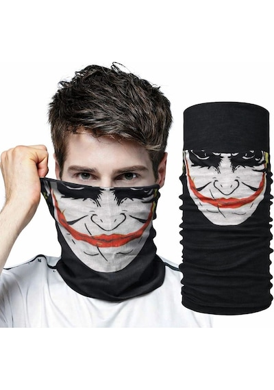 Joker Desenli Çok Amaçlı Buff - Yüz, Boyun Ve Bandana Maskesi 5 No